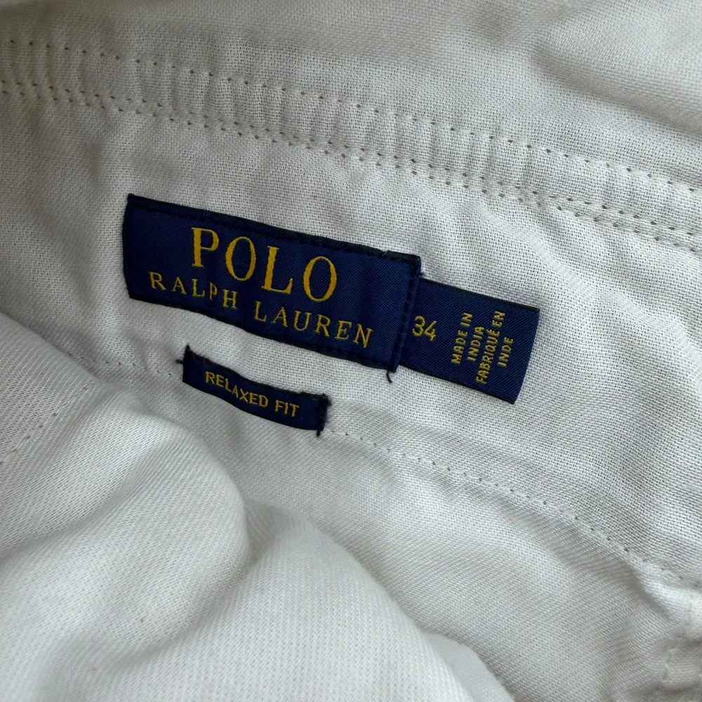 Polo Ralph Lauren Mens 34 Relaxed Fit Cargo Shorts Tan Khaki Cotton